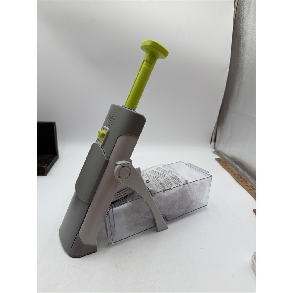 Pampered Chef Rapid-Prep Mandoline Slicer 100351 Gray Green Complete New NWOB